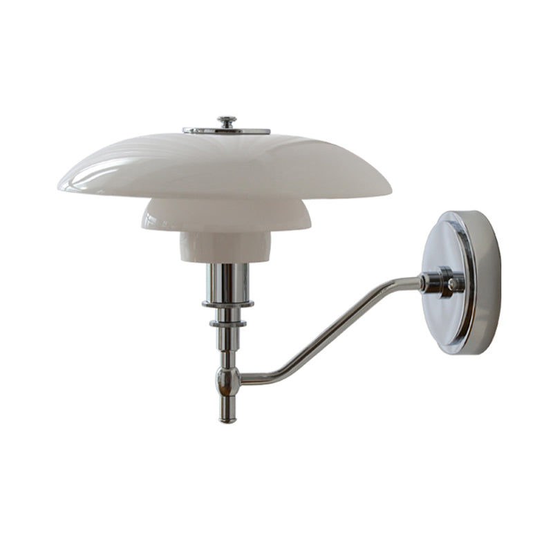 Modern Simple White Wall Light Dome Shape Iron Wall Lamp for Living Room