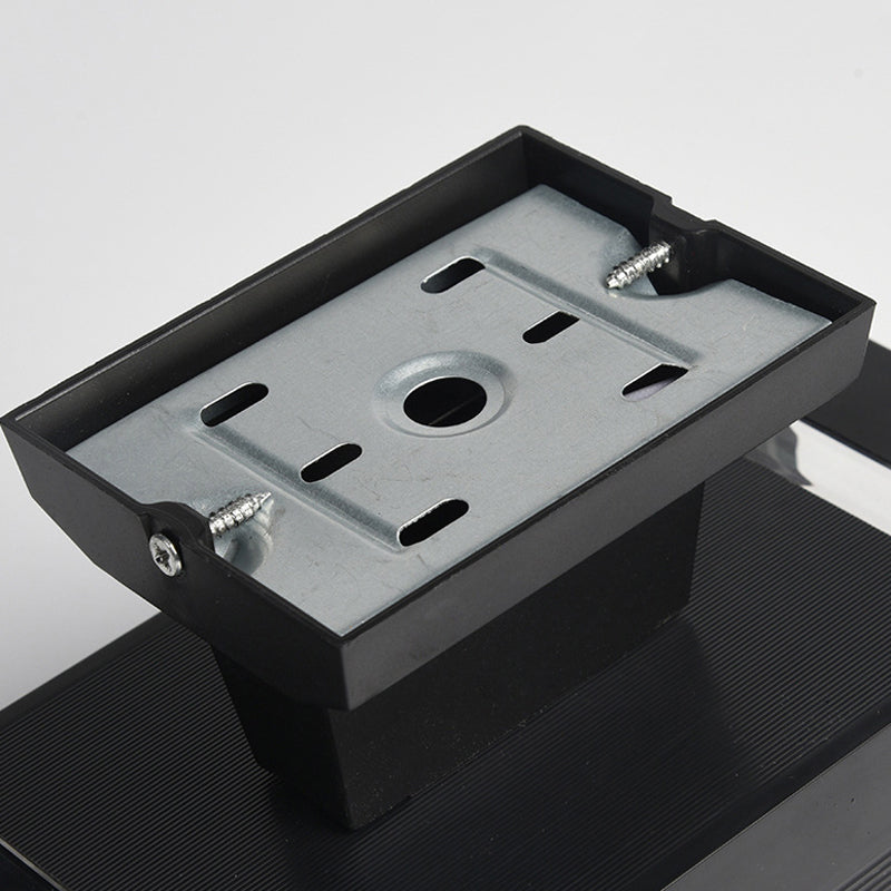 1 Light Rectangle Wall Mount Light Simplicity Plastic Wall Lamp in Black