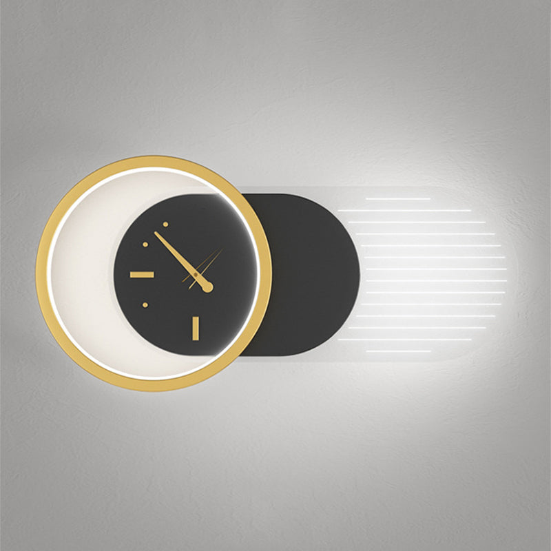 1 Light Geometric Wall Mount Light Contemporary Metal Wall Lamp for Bedroom