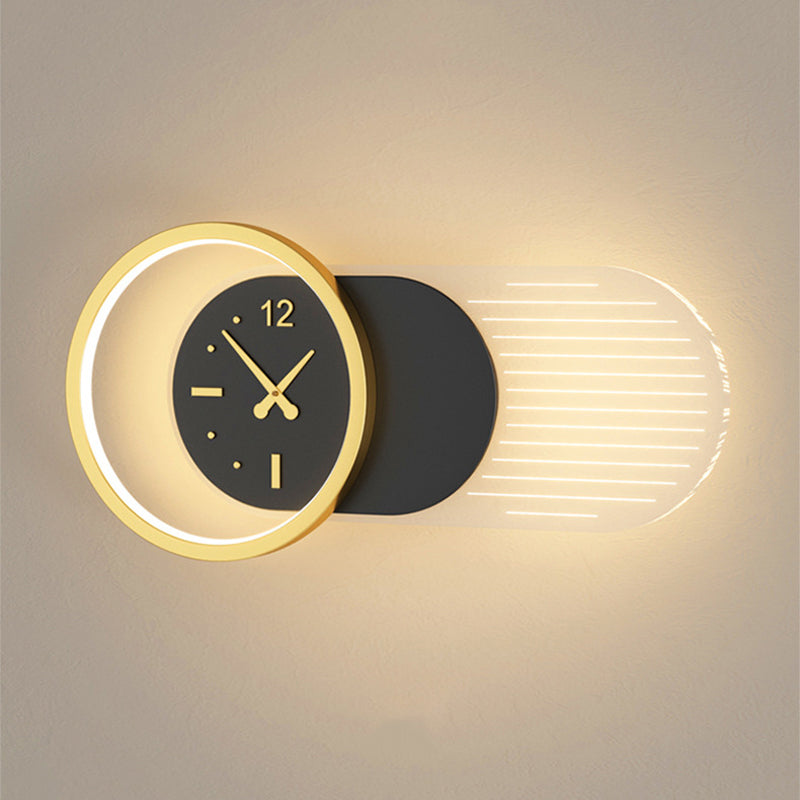 1 Light Geometric Wall Mount Light Contemporary Metal Wall Lamp for Bedroom