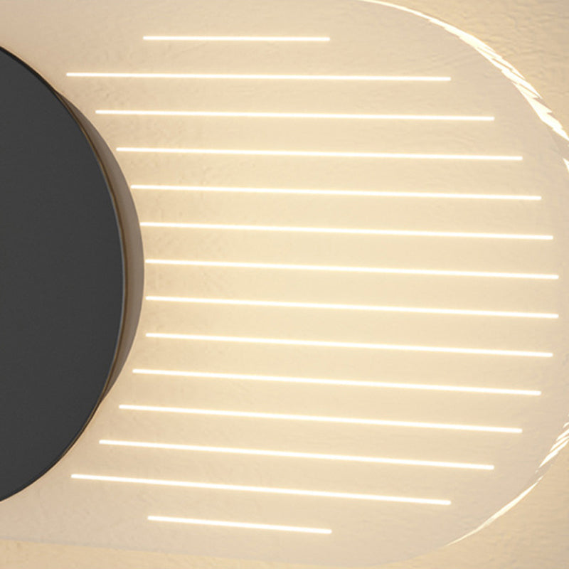 1 Light Geometric Wall Mount Light Contemporary Metal Wall Lamp for Bedroom