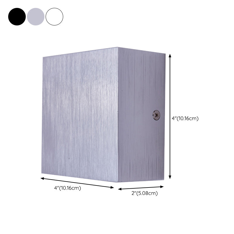 Square Wall Mount Lighting Simple Metal 1 Light Wall Mounted Light