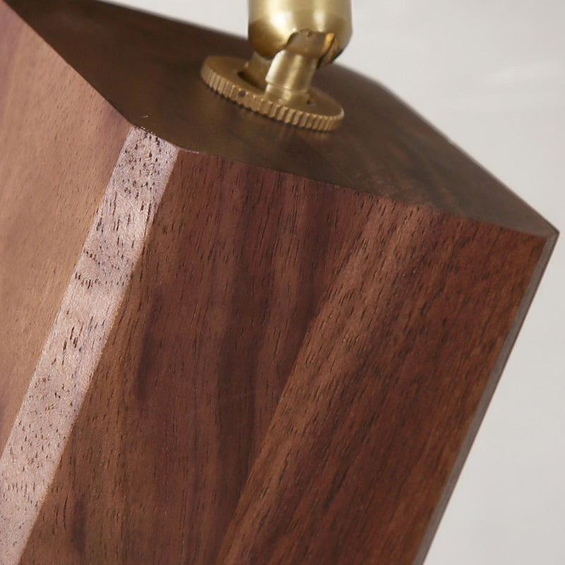 Nordic Style Wooden Wall Light Rectangle Shape Wall Lamp for Living Room