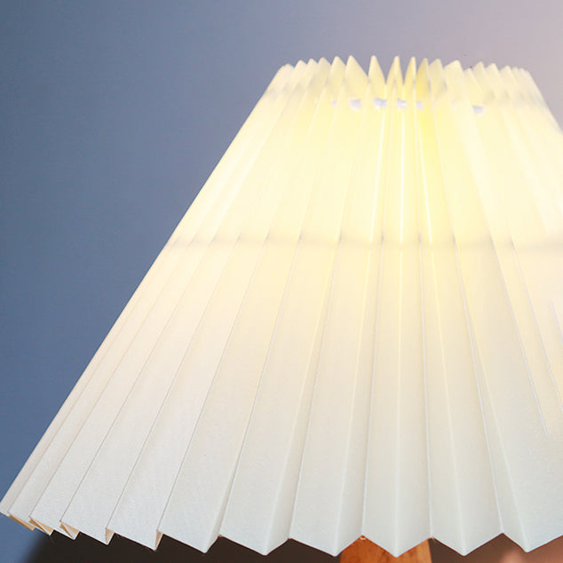 Japanese Style Wooden Wall Light Cone Shape Wall Lamp for Living Room