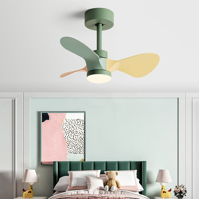 Metal Fan Shape Ceiling Fan Kid Style Single-Light Ceiling Fans Fixtures