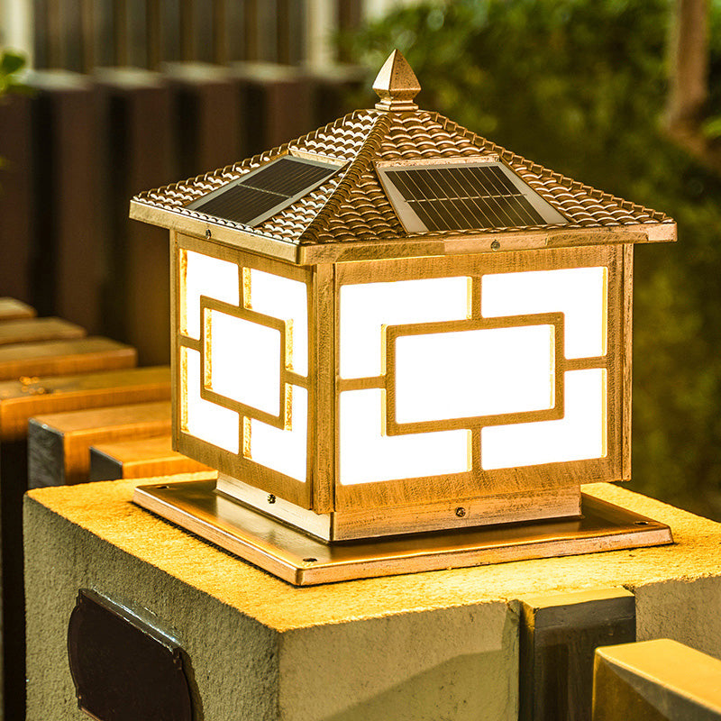 Modern LED Pillar Light Creative Solar Lighting Fixture for Garden