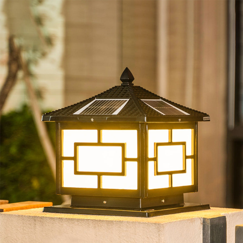 Modern LED Pillar Light Creative Solar Lighting Fixture for Garden