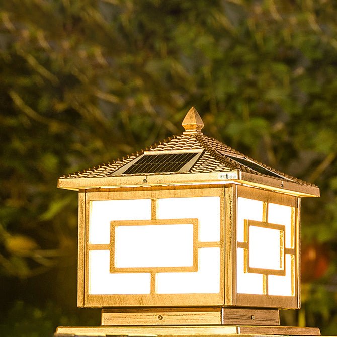Modern LED Pillar Light Creative Solar Lighting Fixture for Garden
