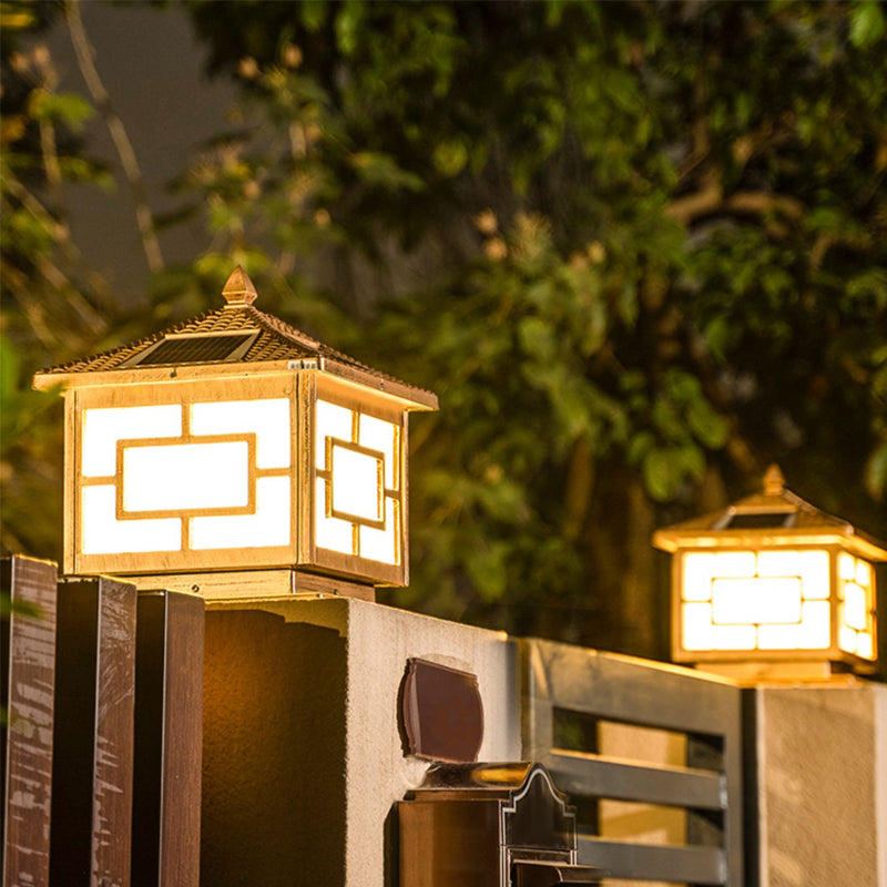 Modern LED Pillar Light Creative Solar Lighting Fixture for Garden