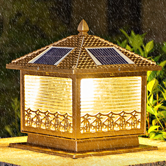 Modern Pillar Light Creative LED Solar Lighting Fixture for Garden