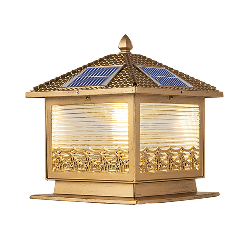 Modern Pillar Light Creative LED Solar Lighting Fixture for Garden