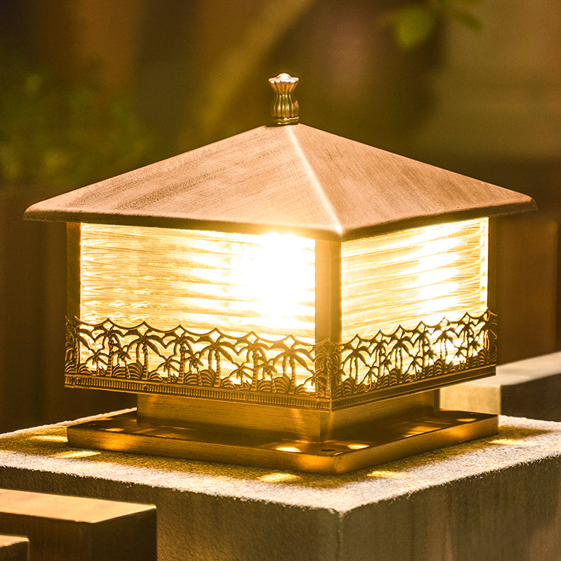 Modern Pillar Light Creative LED Solar Lighting Fixture for Garden