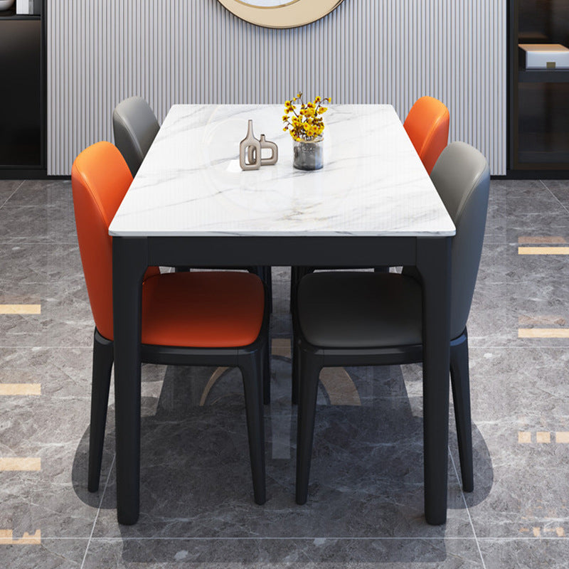 Modern Style Dining Room Dinner Table Stone 4 Legs Dining Table