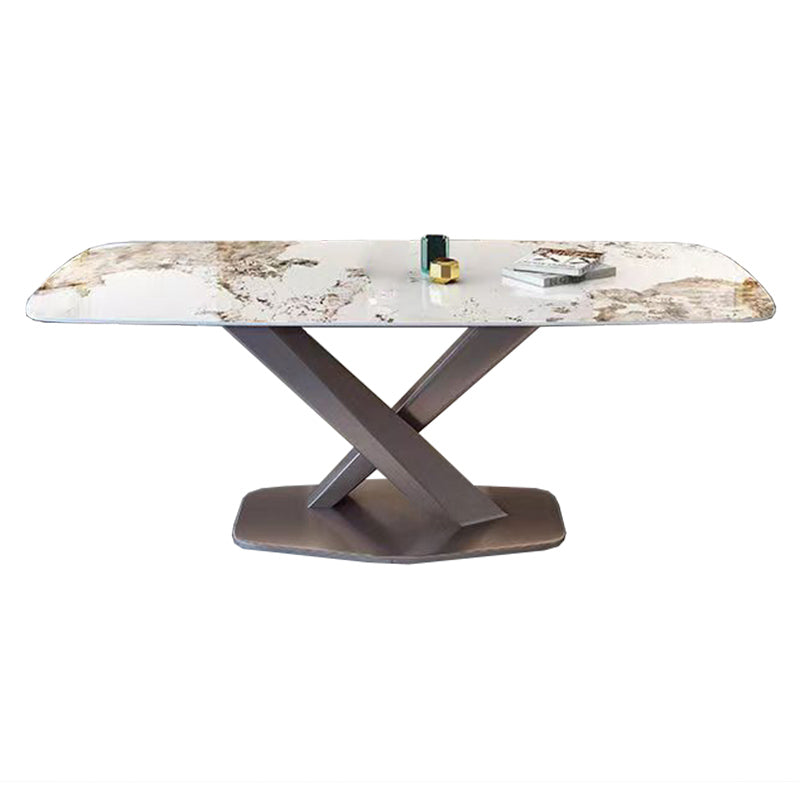 Dinner Room Luxury Dining Table Kitchen Stone Pedestal Dining Table