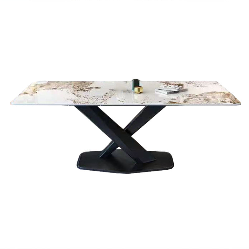 Dinner Room Luxury Dining Table Kitchen Stone Pedestal Dining Table