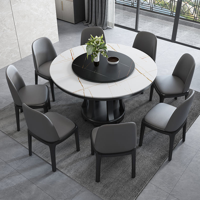 Modern Sintered Stone Table Pedestal Dining Table for Dining Room