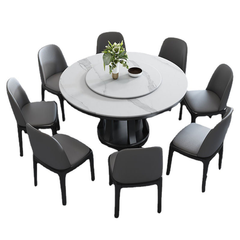 Modern Sintered Stone Table Pedestal Dining Table for Dining Room