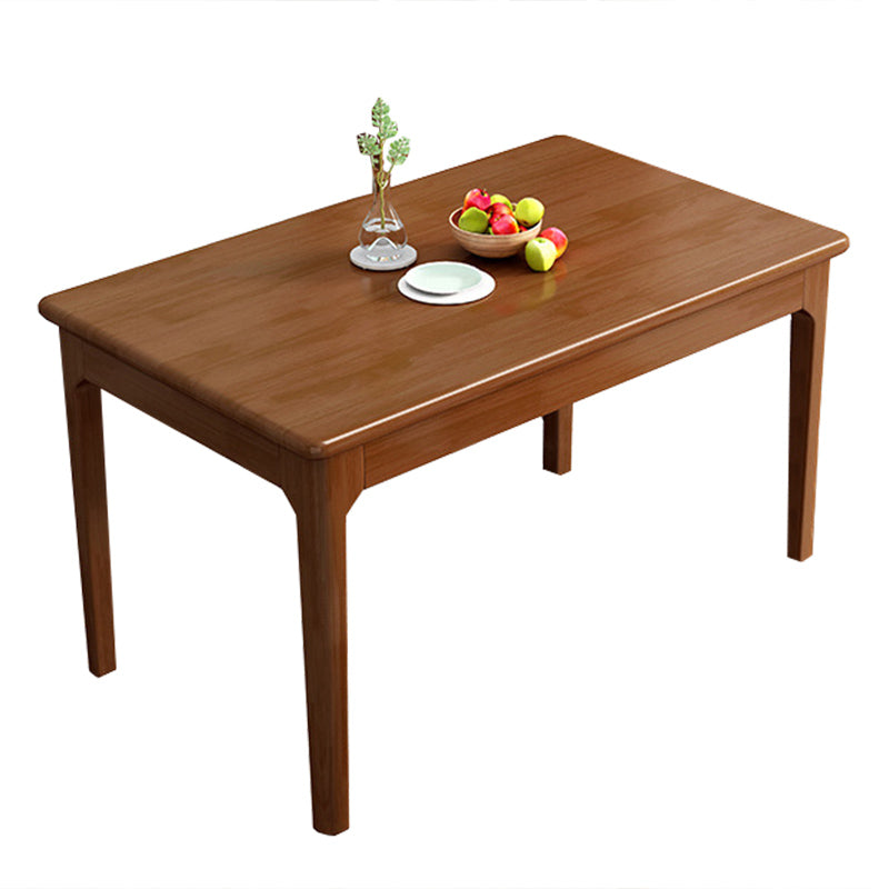Dining Room Kitchen Table Rubberwood Solid Wood Dining Table