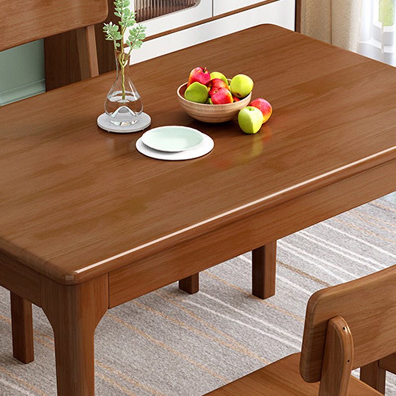 Dining Room Kitchen Table Rubberwood Solid Wood Dining Table