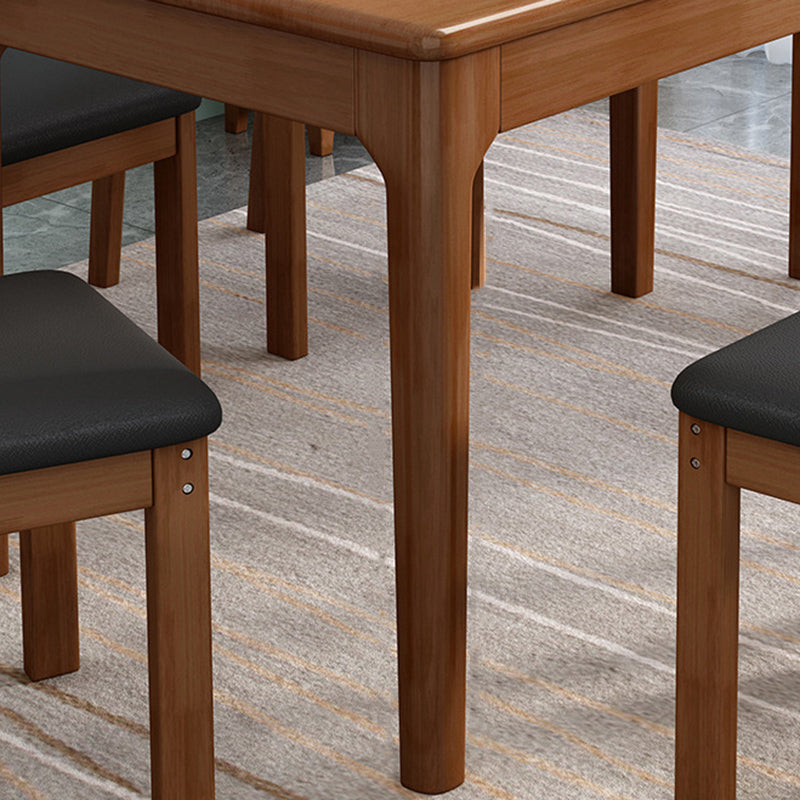 Dining Room Kitchen Table Rubberwood Solid Wood Dining Table