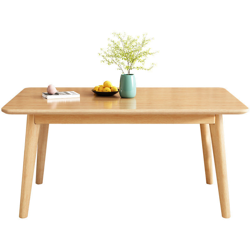 Dining Room Dinner Kitchen Table Rubberwood Solid Wood Dining Table