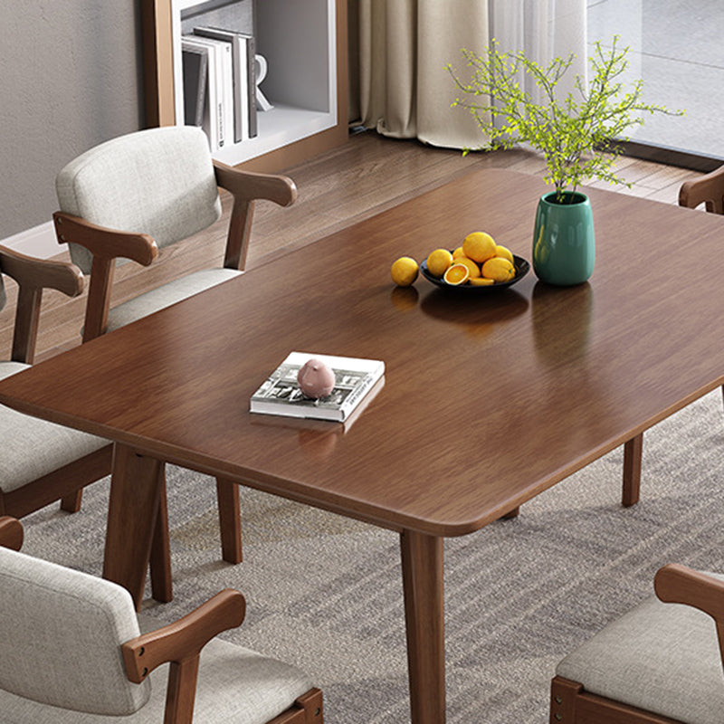 Dining Room Dinner Kitchen Table Rubberwood Solid Wood Dining Table