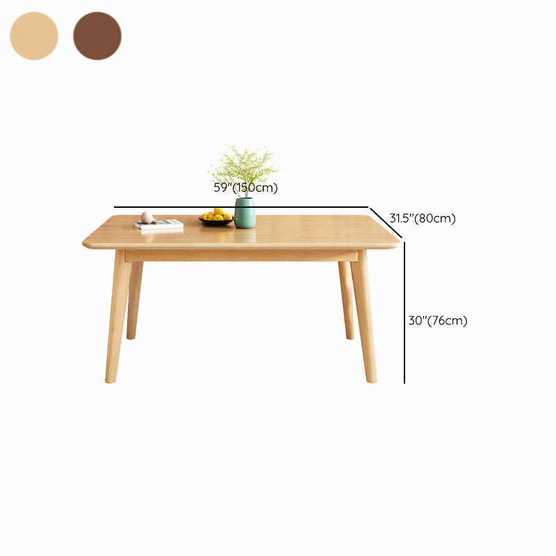 Dining Room Dinner Kitchen Table Rubberwood Solid Wood Dining Table