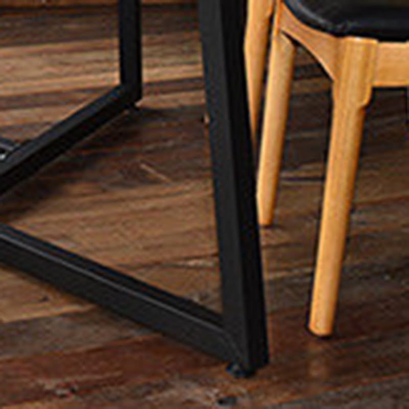 Dinner Room Industrial Dining Table Kitchen Trestle Base Dining Table