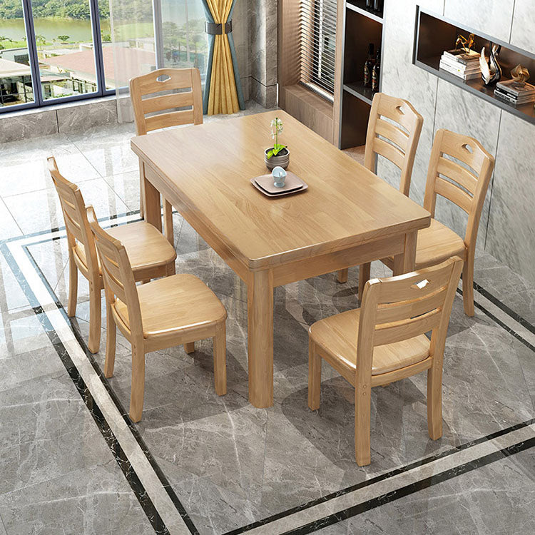 Solid Wood Dining Table Rectangle Dining Table for Dining Room
