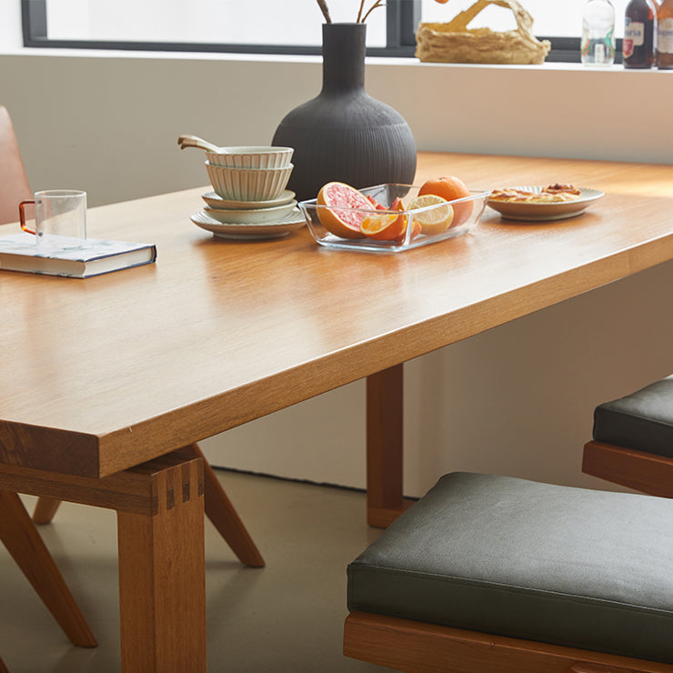 Kitchen Rectangle Dinner Table Dining Room Solid Wood Dining Table