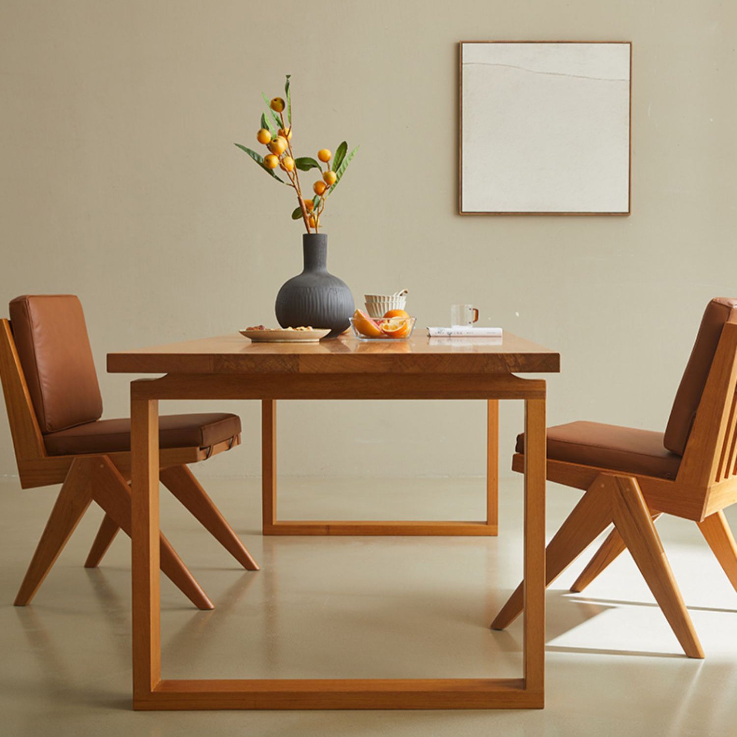 Kitchen Rectangle Dinner Table Dining Room Solid Wood Dining Table