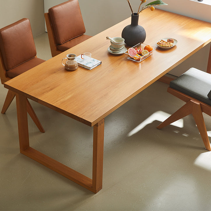 Kitchen Rectangle Dinner Table Dining Room Solid Wood Dining Table