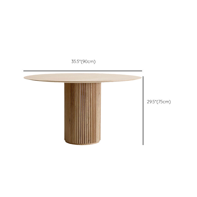 Dinner Kitchen Table Dining Room Round Solid Wood Top Dining Table