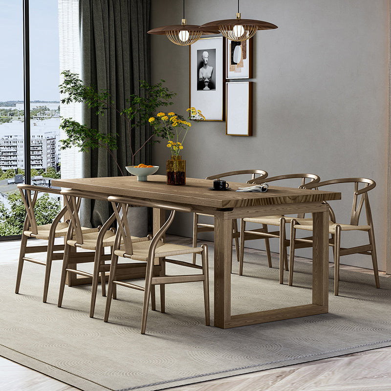 Modern Rectangle Wood Dining Table 1/4/5/7 Pieces Dining Set for Dining Room