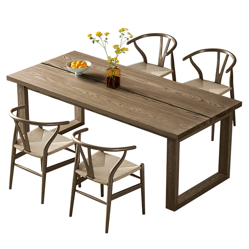 Modern Rectangle Wood Dining Table 1/4/5/7 Pieces Dining Set for Dining Room