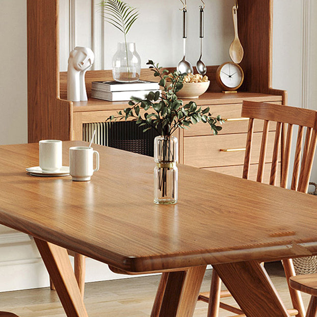 Modern Rectangle Wood Dining Table 1/5/7 Pieces Dining Set for Dining Room