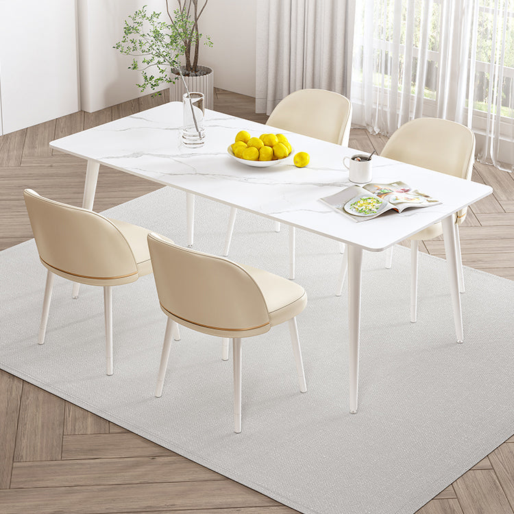 Modern Rectangle Stone Dining Table 1/5/7 Pieces Dining Set for Dining Room