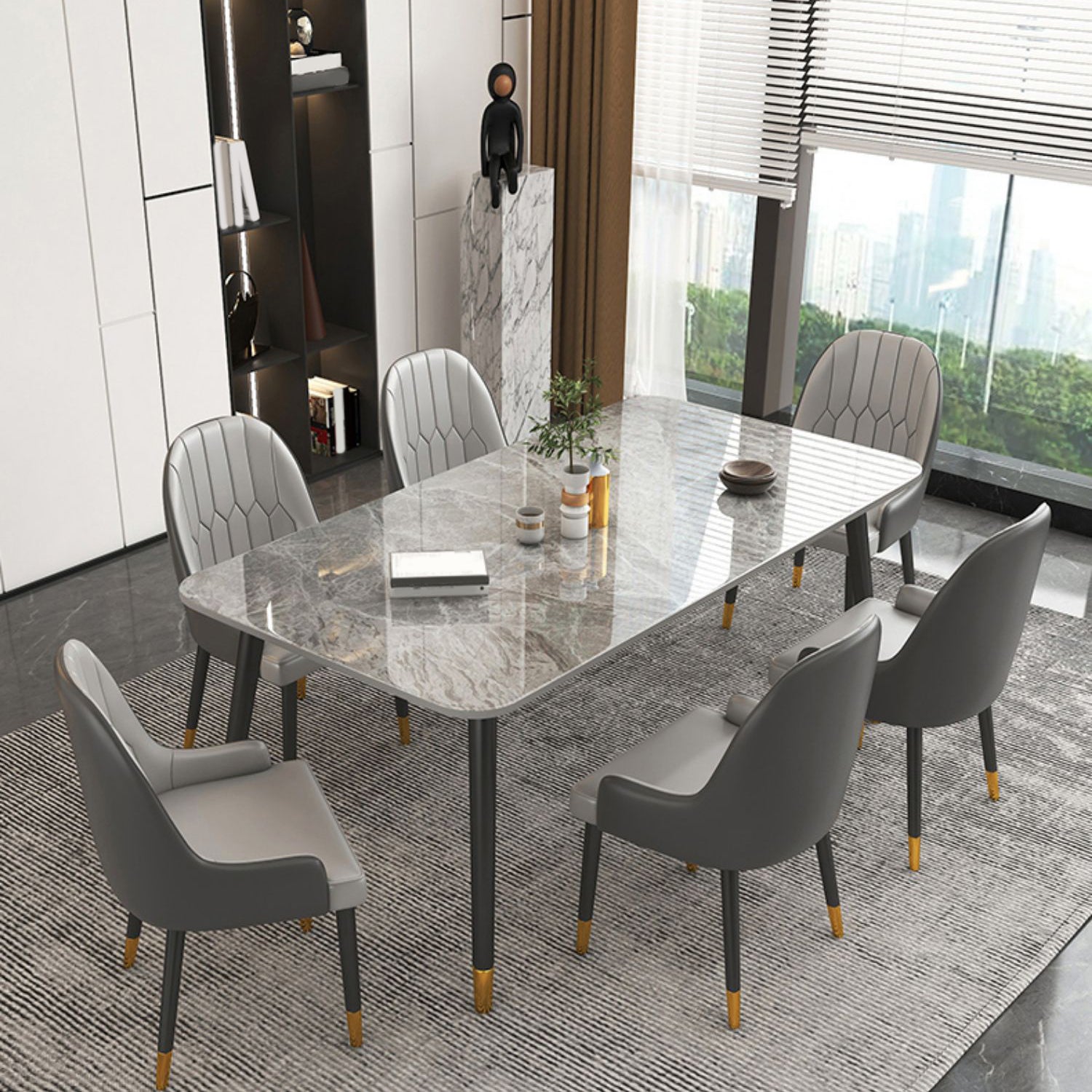 Nordic Style Dining Room Set 1/2/5/7 Pcs Dining Set for Home Use