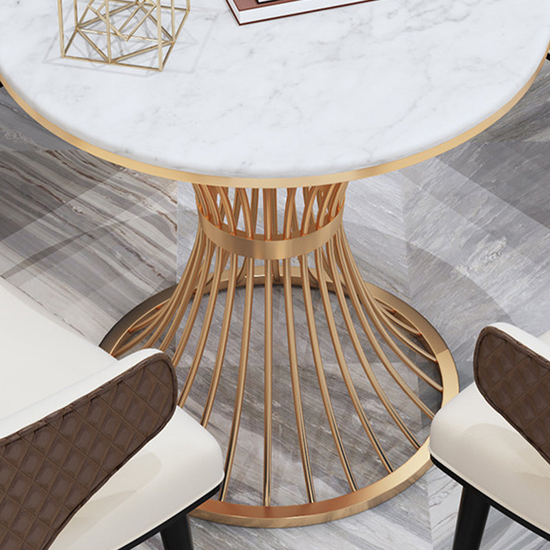 Modern Dining Set for Home 1/2/3/4/5 Pcs Round Dining Table Set with Padded Chairs