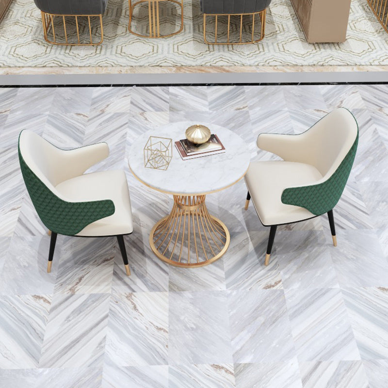 Modern Dining Set for Home 1/2/3/4/5 Pcs Round Dining Table Set with Padded Chairs