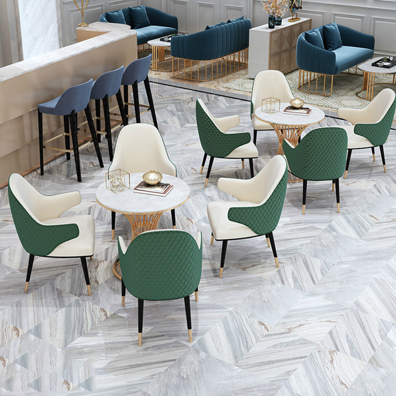 Modern Dining Set for Home 1/2/3/4/5 Pcs Round Dining Table Set with Padded Chairs