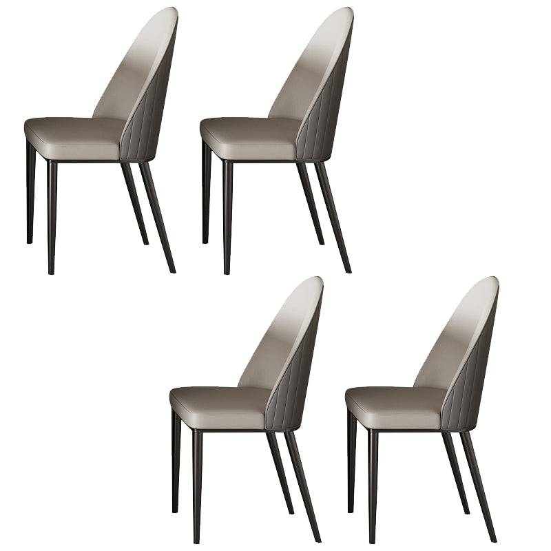 Glossy White Modern Dining Table Set 1/4/5/6 Pcs Dinette Set with Faux Leather Chairs