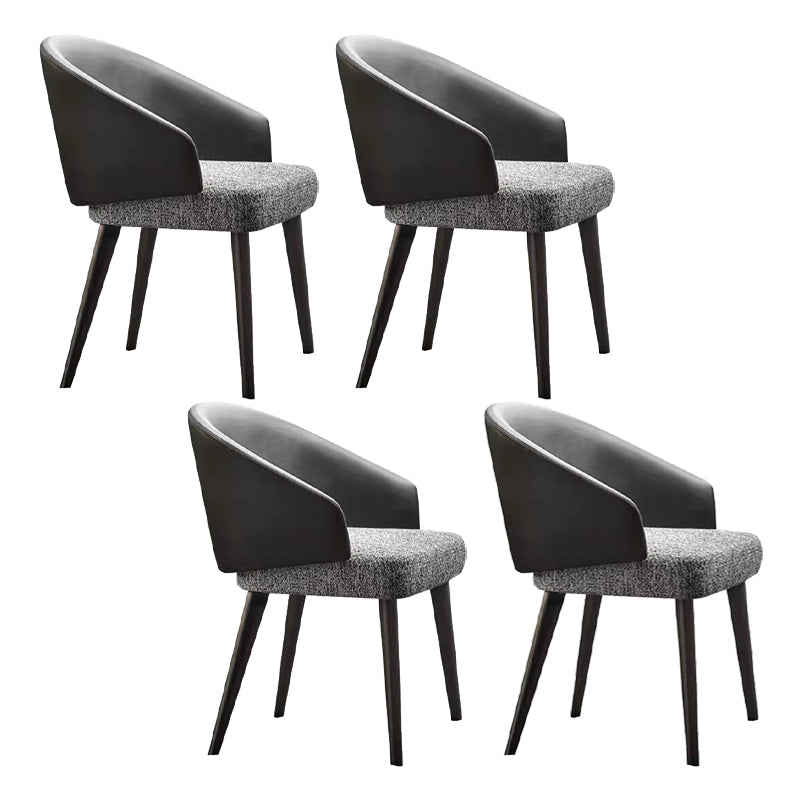 Glossy Gray Stone Dining Table Set 1/4/5/7 Pcs Dinette Set with Arm Chairs