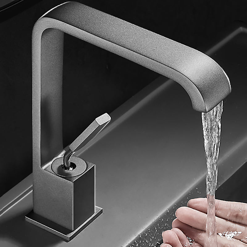 Waterfall Spout Widespread Lavatory Faucet Modern Metal Widespread Sink Faucet