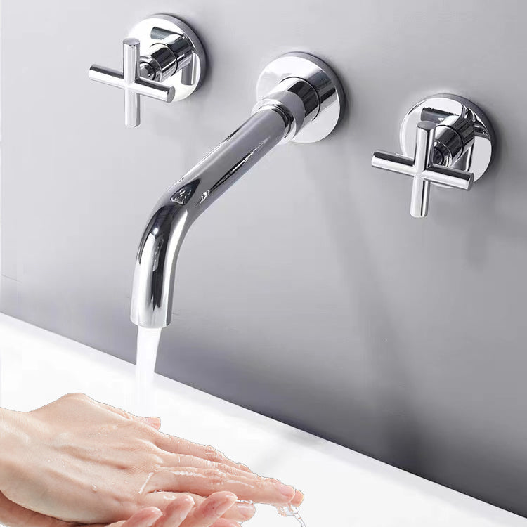 Traditioal Brass Roman Tub Faucet with 2 Cross Handles Tub Faucet