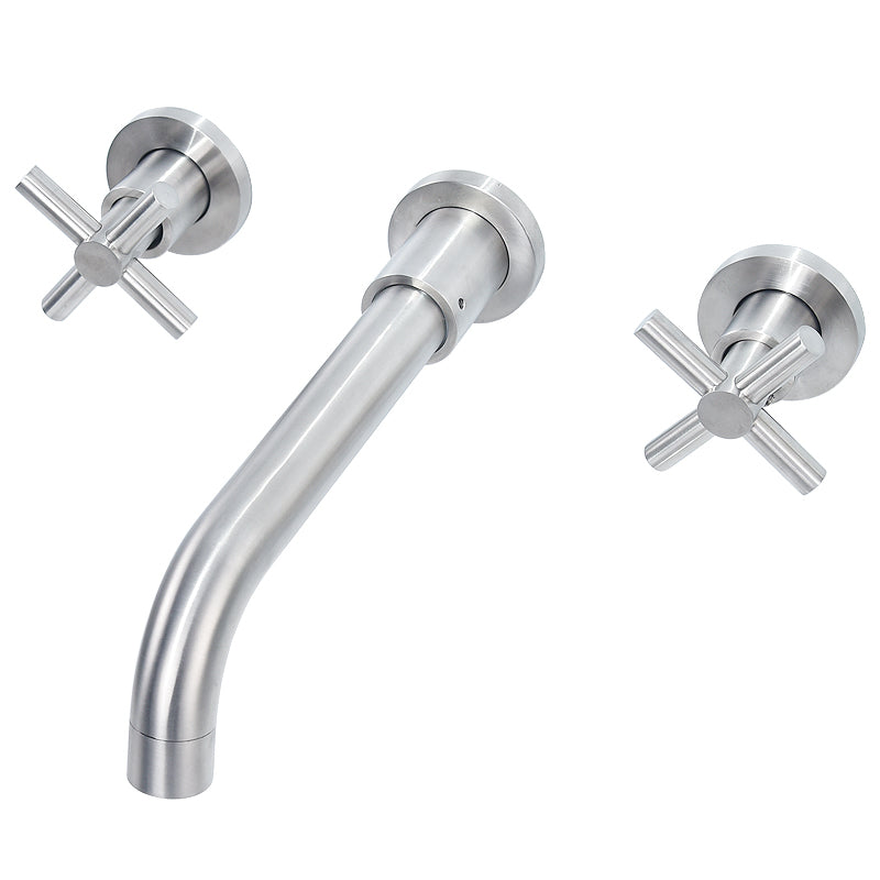 Traditioal Brass Roman Tub Faucet with 2 Cross Handles Tub Faucet