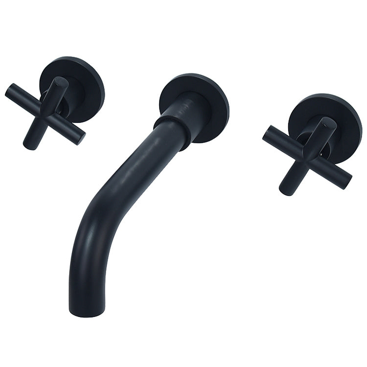 Traditioal Brass Roman Tub Faucet with 2 Cross Handles Tub Faucet