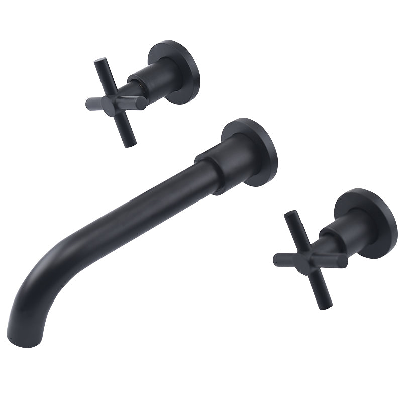 Traditioal Brass Roman Tub Faucet with 2 Cross Handles Tub Faucet