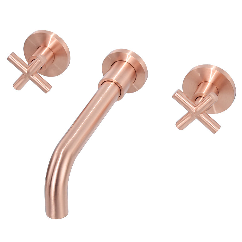 Traditioal Brass Roman Tub Faucet with 2 Cross Handles Tub Faucet