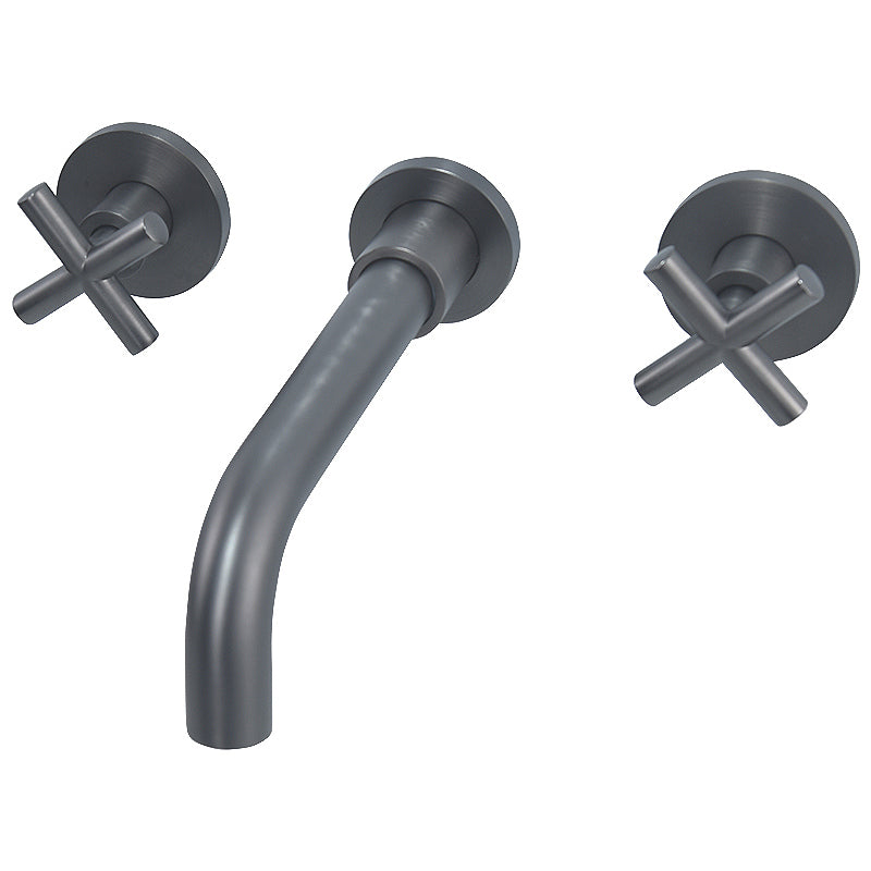 Traditioal Brass Roman Tub Faucet with 2 Cross Handles Tub Faucet